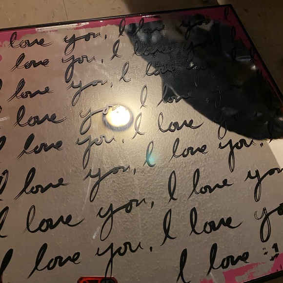 16”x16”x1” inch all over print cursive I love you mirrors set of 2 VTG K-mart - Picture 5 of 6